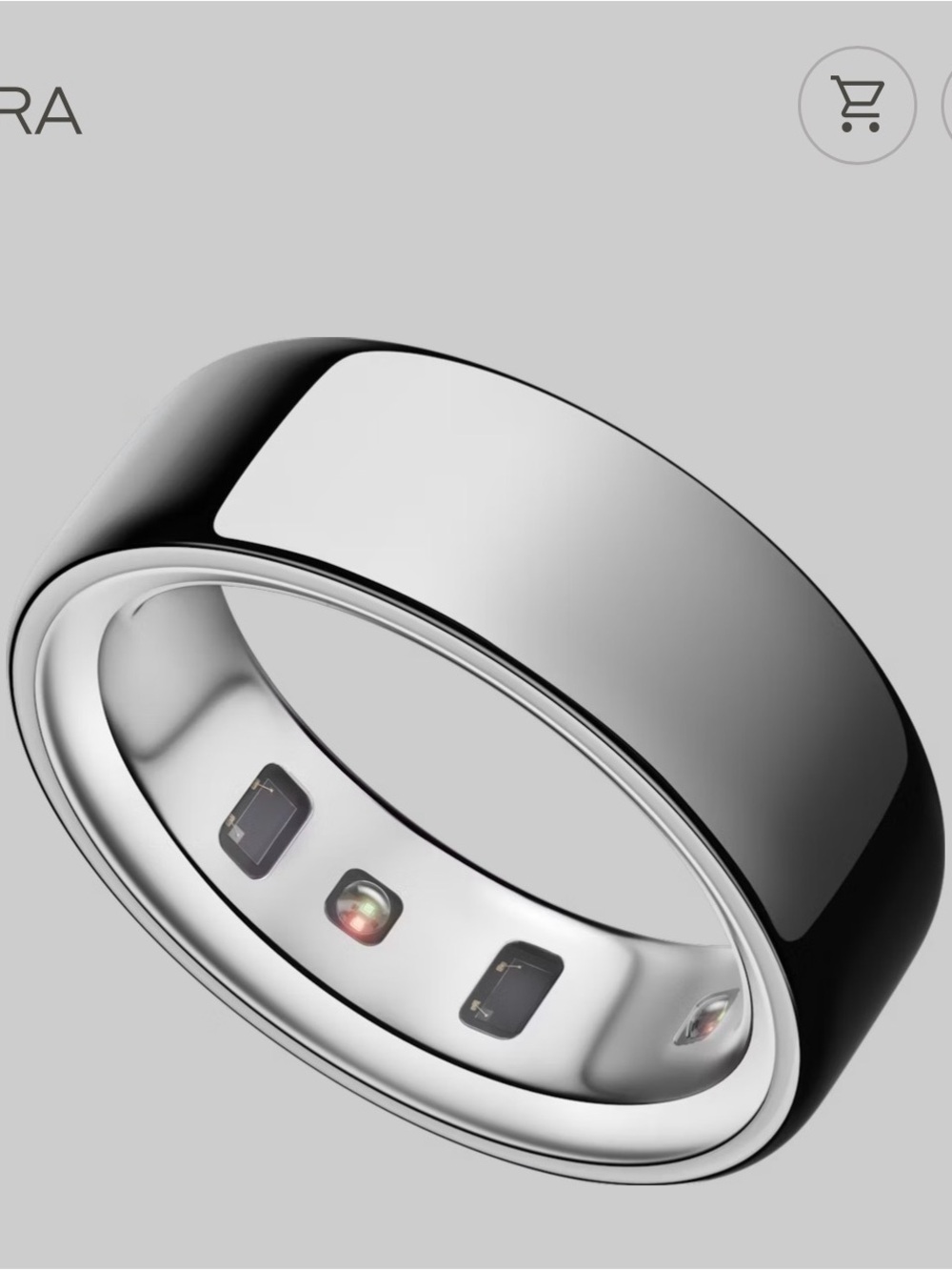 Oura Silver Smart Ring Gen 4 — Silver